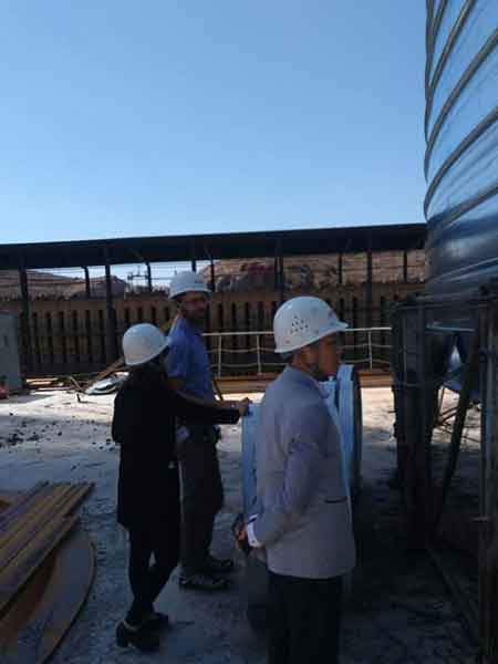 uk client visit steel silo project