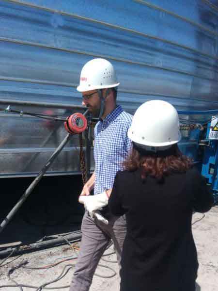 uk client visit steel silo project