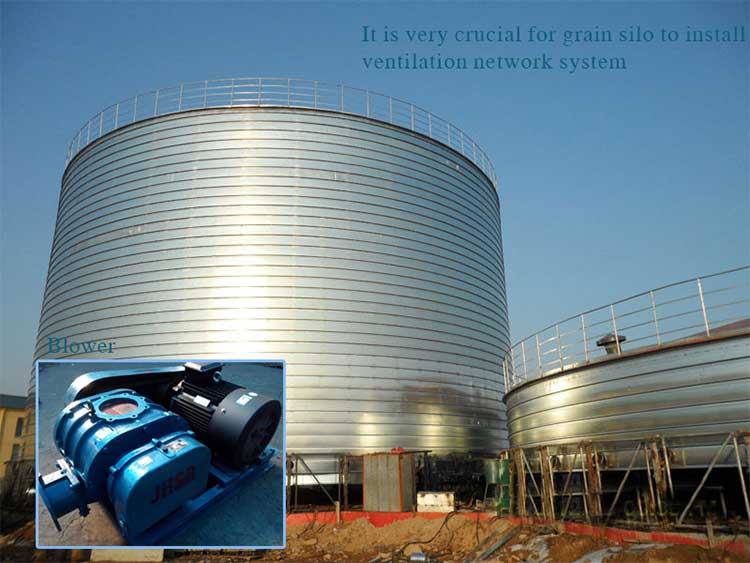 ventilation system of grain silo